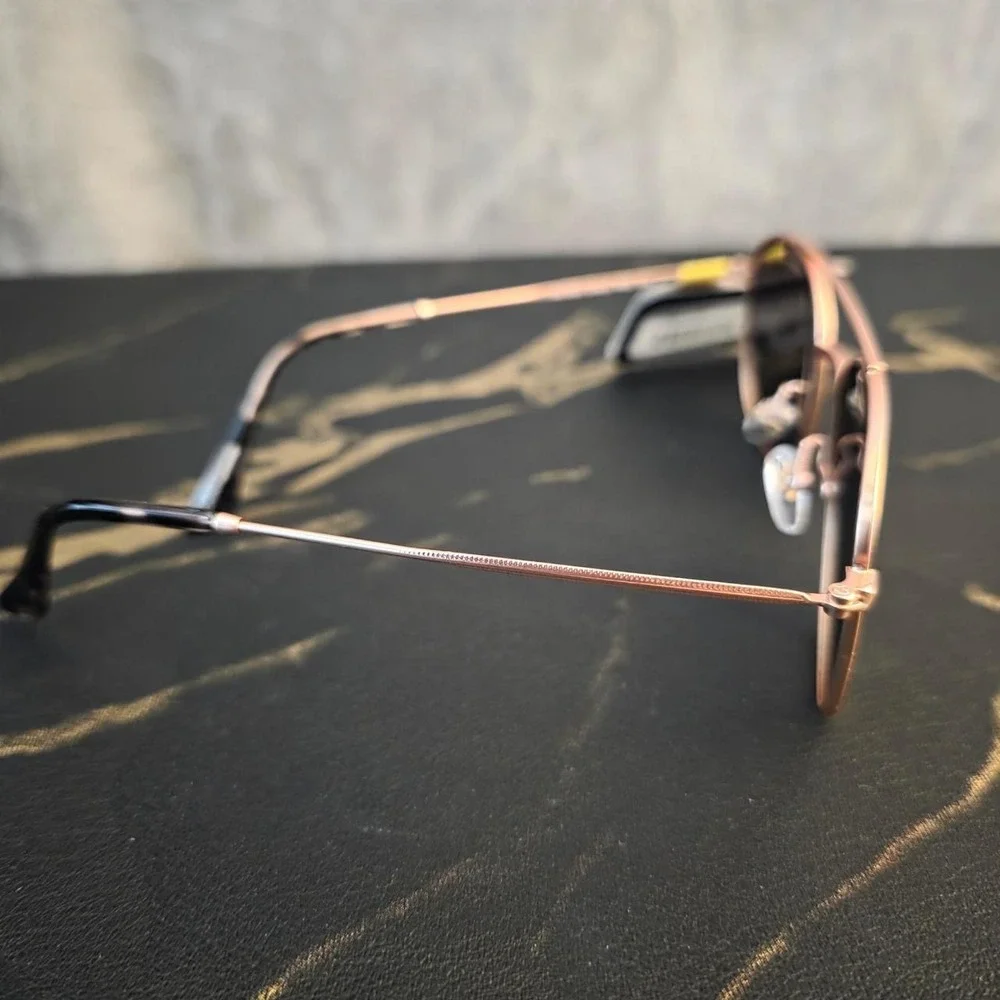 Foster Grant Gold Aviator Sunglasses Classic Metal Frame NWT